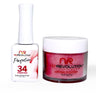 NR Perfection Set: Gel Polish + Dip/Acrylic Powder - #PFS034 Poinsettia by NuRevolution / 15 mL. Gel Polish + 2 oz. Dip/Acrylic Powder