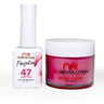 NR Perfection Set: Gel Polish + Dip/Acrylic Powder - #PFS047 Mustang Red by NuRevolution / 15 mL. Gel Polish + 2 oz. Dip/Acrylic Powder