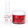 NR Perfection Set: Gel Polish + Dip/Acrylic Powder - #PFS051 Red Rust by NuRevolution / 15 mL. Gel Polish + 2 oz. Dip/Acrylic Powder