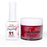 NR Perfection Set: Gel Polish + Dip/Acrylic Powder - #PFS091 Graphite by NuRevolution / 15 mL. Gel Polish + 2 oz. Dip/Acrylic Powder