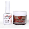 NR Perfection Set: Gel Polish + Dip/Acrylic Powder - #PFS114 Mandarin by NuRevolution / 15 mL. Gel Polish + 2 oz. Dip/Acrylic Powder