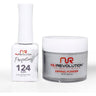 NR Perfection Set: Gel Polish + Dip/Acrylic Powder - #PFS124 White Pearl by NuRevolution / 15 mL. Gel Polish + 2 oz. Dip/Acrylic Powder