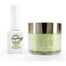 NR Perfection Set: Gel Polish + Dip/Acrylic Powder - #PFS160 Green Tambourine by NuRevolution / 15 mL. Gel Polish + 2 oz. Dip/Acrylic Powder