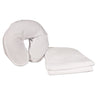 NRG® Cotton Poly Massage Sheet Set - White / 1 Fitted Massage Sheet (77" x 36" x 7") + 1 Flat Massage Sheet (100" x 63") + 1 Crescent Massage Cover (13" x 13" x 5") by NRG