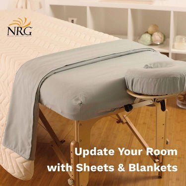 NRG Premium Microfiber Flat Sheets - White, Natural, Dark Chocolate or Ocean / 120 GSM / 63"W x 100"L by NRG