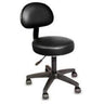 NRG&reg; Rolling Stool with Removable Backrest - Massage Rolling Stool / Available in Purple, Black, White, Agate Blue, Burgundy and Vanilla Creme by NRG