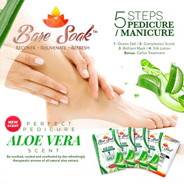 NuRevolution Bare Soak 5-in-1 Pedicure & Manicure in a Box - Aloe Vera / 1 Set