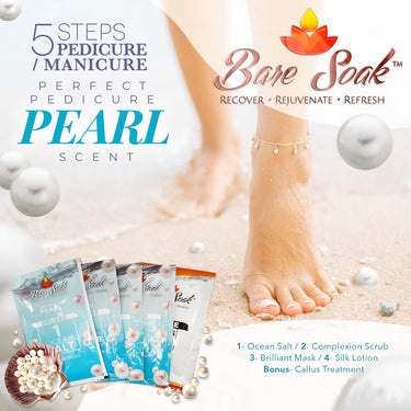 NuRevolution Bare Soak 5-in-1 Pedicure & Manicure in a Box - Pearl / 1 Set