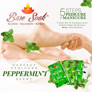 NuRevolution Bare Soak 5-in-1 Pedicure & Manicure in a Box - Peppermint / 1 Set
