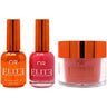 NuRevolution Elite 4-in-1 - LED/UV Soak Off Gel Polish 0.5 oz. + Nail Lacquer 0.5 oz. + Acrylic - Dipping - Sculpting Powder 2 oz. - #EMS08 Rosy Rouge