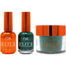 NuRevolution Elite 4-in-1 - LED/UV Soak Off Gel Polish 0.5 oz. + Nail Lacquer 0.5 oz. + Acrylic - Dipping - Sculpting Powder 2 oz. - #EMS117 Emerald Elegance