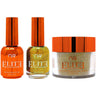 NuRevolution Elite 4-in-1 - LED/UV Soak Off Gel Polish 0.5 oz. + Nail Lacquer 0.5 oz. + Acrylic - Dipping - Sculpting Powder 2 oz. - #EMS118 Gold Glamour