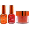 NuRevolution Elite 4-in-1 - LED/UV Soak Off Gel Polish 0.5 oz. + Nail Lacquer 0.5 oz. + Acrylic - Dipping - Sculpting Powder 2 oz. - #EMS19 Ruby Rendezvous