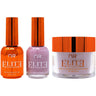 NuRevolution Elite 4-in-1 - LED/UV Soak Off Gel Polish 0.5 oz. + Nail Lacquer 0.5 oz. + Acrylic - Dipping - Sculpting Powder 2 oz. - #EMS21 Cool Water Rose