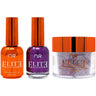 NuRevolution Elite 4-in-1 - LED/UV Soak Off Gel Polish 0.5 oz. + Nail Lacquer 0.5 oz. + Acrylic - Dipping - Sculpting Powder 2 oz. - #EMS24 Grape Glitz