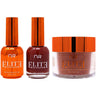 NuRevolution Elite 4-in-1 - LED/UV Soak Off Gel Polish 0.5 oz. + Nail Lacquer 0.5 oz. + Acrylic - Dipping - Sculpting Powder 2 oz. - #EMS31 Bordeaux Babe
