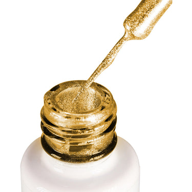 NuRevolution Gel Liner - Soak Off Gel Polish and Gel Liner Brush - Nail Art - Gold Leaf / 8 mL.