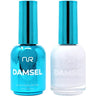 NuRevolution Lavish Duo - LED/UV Soak Off Gel Polish 0.5 oz. + Nail Lacquer 0.5 oz. - #LGP02 Snow Cloud