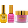 NuRevolution Noble 4-in-1 - LED/UV Soak Off Gel Polish 0.5 oz. + Nail Lacquer 0.5 oz. + Acrylic - Dipping - Sculpting Powder 2 oz. - #NMS23 Fuchsia Fever