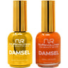 NuRevolution Noble Duo - LED/UV Soak Off Gel Polish 0.5 oz. + Nail Lacquer 0.5 oz. - #NGP105 Sizzling Tangerine