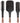 Nylon Bristle Brush Set / 2" Round Brush + Rectangular Paddle Brush + Curved Head Styling Brush by Product Club