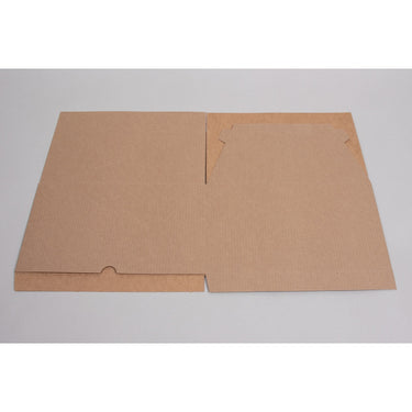 Ohio Valley Natural Kraft Pinstripe Tuck-Top Gift Boxes - 10"L x 10"W x 6"H / 1 Case (50 per Case)