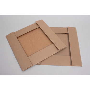 Ohio Valley Natural Kraft Pinstripe Tuck-Top Gift Boxes - 12"L X 12"W X 2-1/2"H / 1 Case (50 per Case)