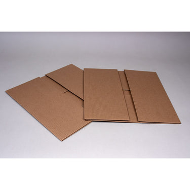 Ohio Valley Natural Kraft Pinstripe Tuck-Top Gift Boxes - 12"L x 12"W x 5-1/2"H / 1 Case (50 per Case)
