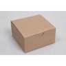 Ohio Valley Natural Kraft Pinstripe Tuck-Top Gift Boxes - 4"L x 4"W x 2"H / 3 Cases of 100 = 300 Boxes