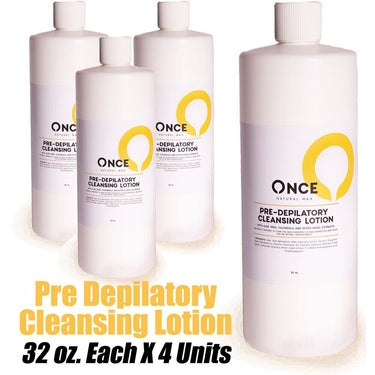 Once Natural Pre Depilatory Cleansing Lotion / 32 oz. Each X 4 Units