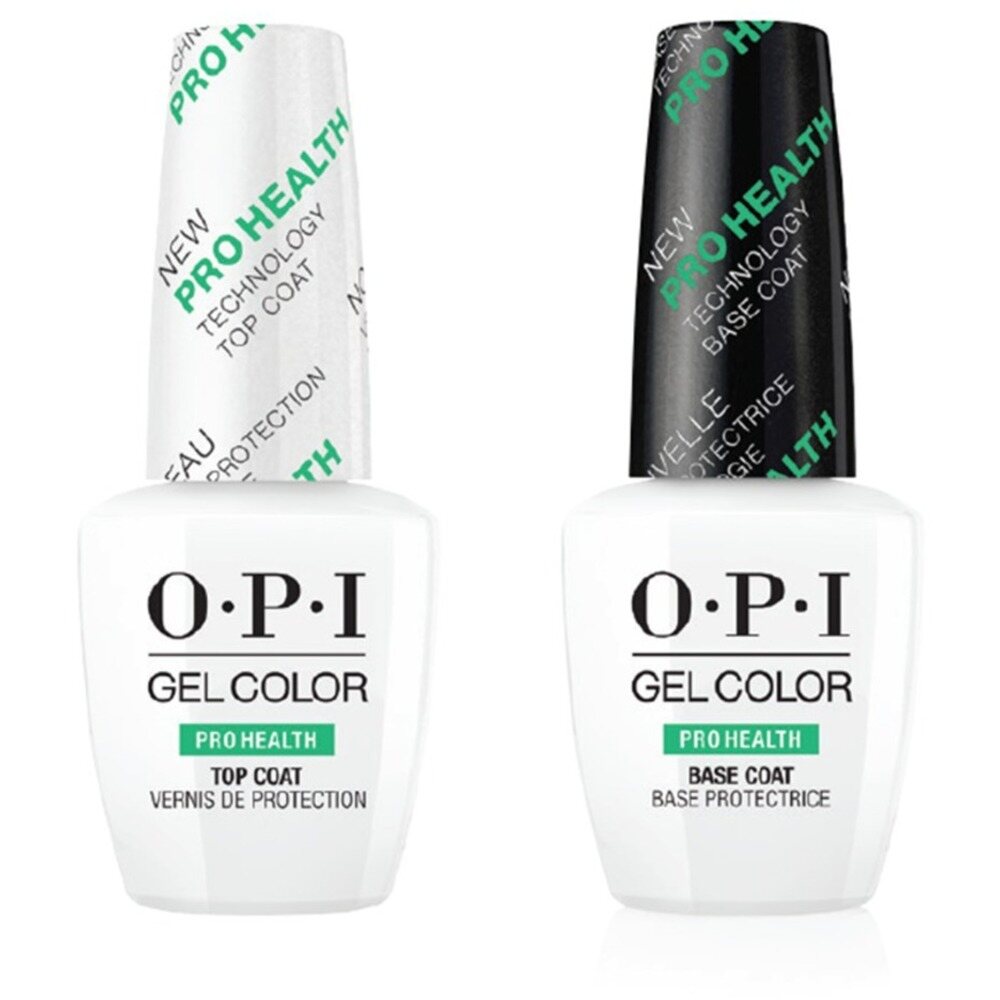 OPI GelColor Soak Off Gel Polish - PROHEALTH BASE & TOP COAT DUO PACK