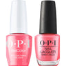 OPI Trip to the Brite Side Collection - DUO: GelColor and Nail Lacquer - If you Like Pinka Coladas / 0.5 oz. Each