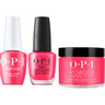 OPI Trip to the Brite Side Collection - TRIO: GelColor, Nail Lacquer, and Powder Perfection Dip - Bright Where I Belong!