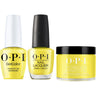 OPI Trip to the Brite Side Collection - TRIO: GelColor, Nail Lacquer, and Powder Perfection Dip - Paintin' On Sunshine