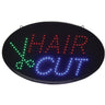 Oval "Hair Cut" LED Sign - Indoor Use / 14-1/4"H x 23"W by Fantasea
