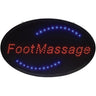 Oval "Foot Massage" LED Sign / 14.25"H x 23"W x 1"D by Fantasea