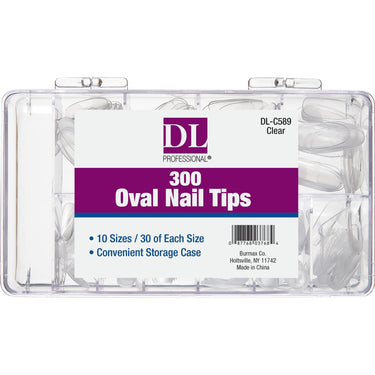 Oval Nail Tips - Clear / 300 Count by DL Pro