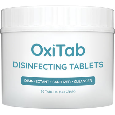 OxiTab Disinfecting Tablets - Hospital-Grade HOCL Effervescent Disinfectant Tablets – EPA Registered – Kills 99.9% of Germs, Bacteria & Viruses - Perfect for Healthcare, Salon & Home Use / 30 Count
