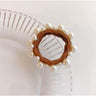 Pearl Embellished Hair Tie / Mocha