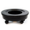 Pedicure Bowl Cart - Hammered Aluminum / Matte Powder-Coated Black Finish by Noel Asmar