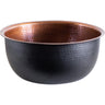 Pedicure Bowl - Hand Hammered Copper with Black Powder Coated Exterior by Noel Asmar