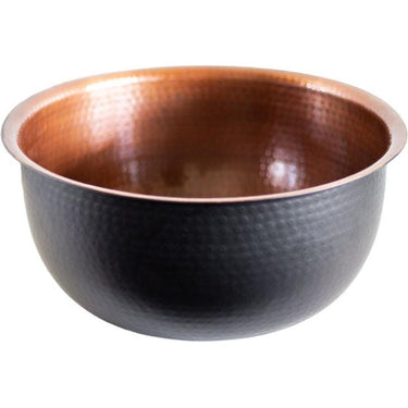 Pedicure Bowl - Hand Hammered Copper with Black Powder Coated Exterior by Noel Asmar
