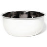 Pedicure Bowl - Hand Hammered Stainless Steel with White Powder Coated Exterior