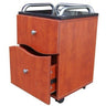 Pedicure Trolley - Pearwood Finish with Black Marble Top by PS Beauty