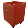 Pedicure Trolley - Pearwood Finish with Sparkle Glass Top by PS Beauty