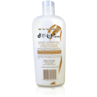 Pineapple Coconut Certified Organic Coconut Oil for Body & Hair / 12 oz. / Case of 8 Bottles by Organic Fiji by Organic Fiji