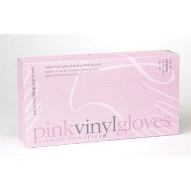 Pink Gloves - Let's Join Hands for a Cure / Powder Free Vinyl / 100 Count