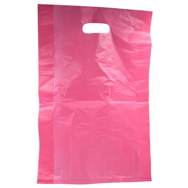 Pink Plastic Bags for Retail Purchases / 100 Pack