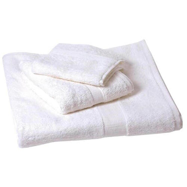 Plush Terry Bath Towel - 100% Ring Spun Egyptian Cotton - White / 27"W x 54"L