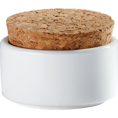 Porcelain Jar with Cork Lid / 25 mL. - 0.8 oz. by DL Pro